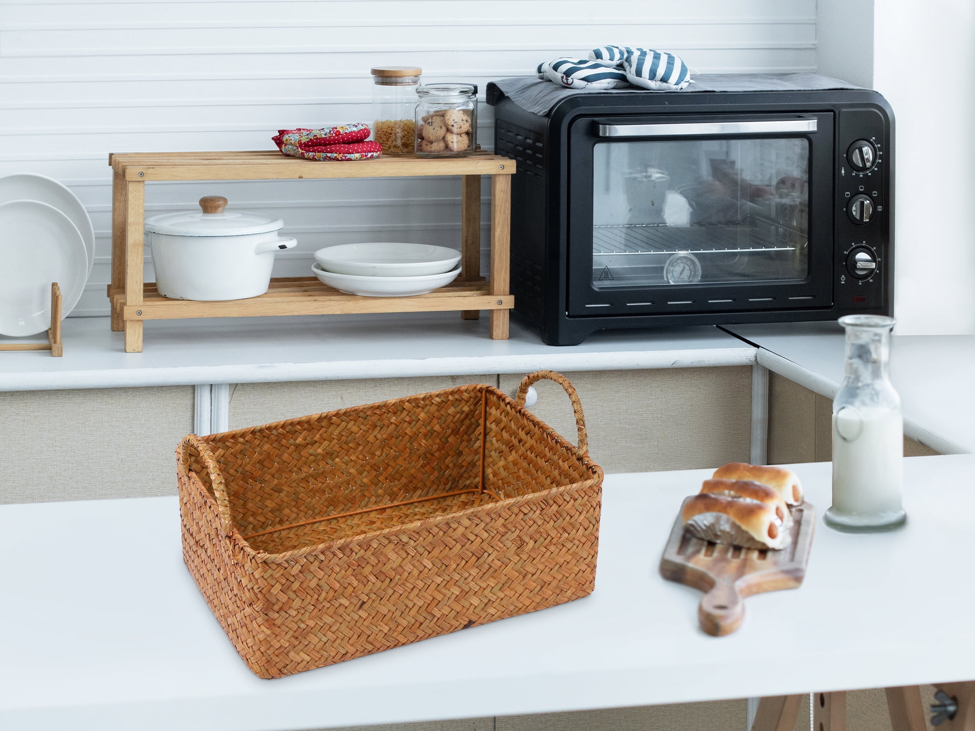 Unique Bargains 1 Pack Basket for Organizing Storage Basket Brown 12.2*8.3*4.5in
