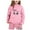 Pink, variant on Teen Girls Clothes 2 Piece Children's Fashion Casual Printed Long Sleeved Hooded Top Hoodie Pants Suit Cute Outfits for 2-3 Years
