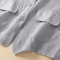 thumbnail image 5 of JGGSPWM Women's Sleeveless Linen Blend Vest, Button Down Casual Loose Lightweight Solid Regular Blazer Vests with Pockets Gray XXL, 5 of 6