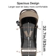 thumbnail image 5 of Gravity Folding Baby Stroller - Portable Toddler Stroller w/ Adjustable Backrest & Canopy, Lightweight and UV Protected Travel Stroller, One-Hand Automatic Folding - Golden, 5 of 9