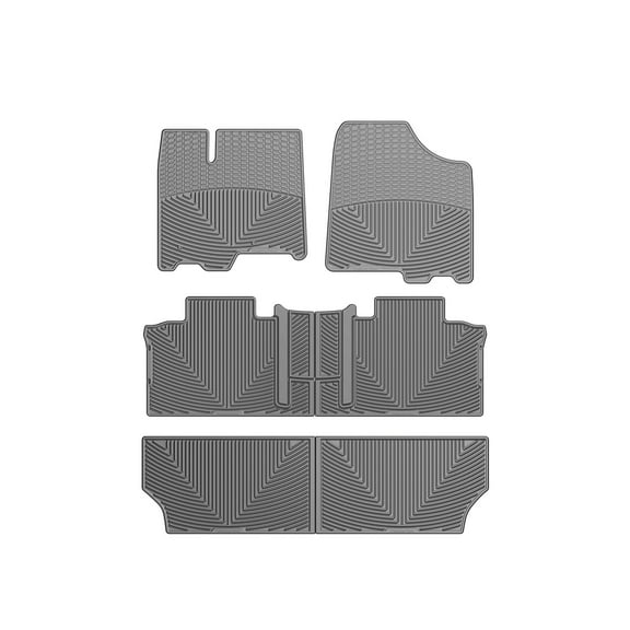 WeatherTech All-Weather Floor Mats compatible with 2011-2012 Toyota Sienna - Complete Set (1st, 2nd, & 3rd Row), Grey