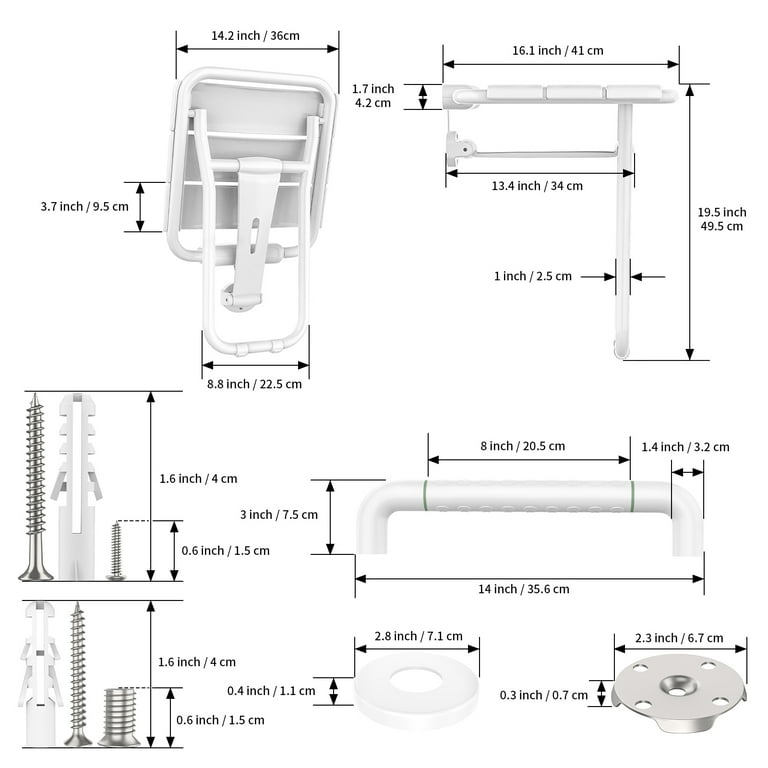 Ada shower bench height hotsell