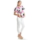 thumbnail image 2 of Blusa estampada de manga corta Roman Fashion, Juvenil, 5118 (Abstracto rosa) rosa G, 2 of 5
