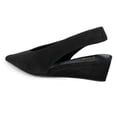 thumbnail image 2 of YDN Women Comfy Pointy Toe Low Heel Slip On Pumps Wedges Elastic Slingback Strap Sandals Chic prom Dating Shoes Size 11 Black, 2 of 4