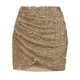 thumbnail image 5 of Shorts for Women Holiday Dress Short Pants Women's Sequin Skirt Sparkly Mini Skirts Jean Black, 5 of 5