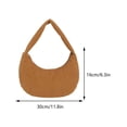thumbnail image 2 of Bolso Hobo elegante para mujer, bolso de pana de Color sólido, bolso de hombro sencillo, bolso de bola de masa, 2 of 8