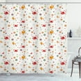 thumbnail image 1 of Ambesonne Cartoon Shower Curtain, Birds Swirls Flowers, 69"Wx84"L, Multicolor, 1 of 3