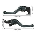 thumbnail image 4 of Unique Bargains 1 Pair Motorcycle Brake Clutch Levers Adjustable Folding for Yamaha FZ6 Fazer 2004-2010 Titanium Tone, 4 of 6