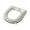 thumbnail image 2 of YgkuHd Toilet Seat Covers for Bathroom, Thickened Universal Toilet Seat Cushion Sitting Toilet Cover Warm Version Washable Toilet Seat Cushion Household Toilet Collar (Green), 2 of 6