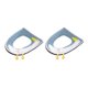 thumbnail image 1 of Warm Washable Toilet Cushion with Thick Acrylic Fibers Skyblue Cartoon Design for Bathroom Use Fits Most Standard Toilets 2 pcs, 1 of 5