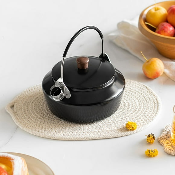 Stainless Steel Tea Kettle,1L Camping Stainless Steel Kettle Outdoor Simplicity Classic Kettle Surround Stove Tea Can Open Fire,Stainless Steel Cups,Stainless Steel Cup,Camping Tea Kettle