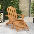 thumbnail image 1 of vidaXL Garden Adirondack Chair with Footrest Solid Acacia Wood, 1 of 5