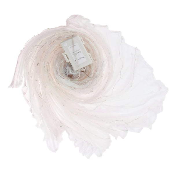 Alas LED Luminosas Para Danza Del Vientre Con Palo Telescópico – Luz De 360° En Blanco, Ideal Para Niños Y Actuaciones Escénicas (110 Cm)