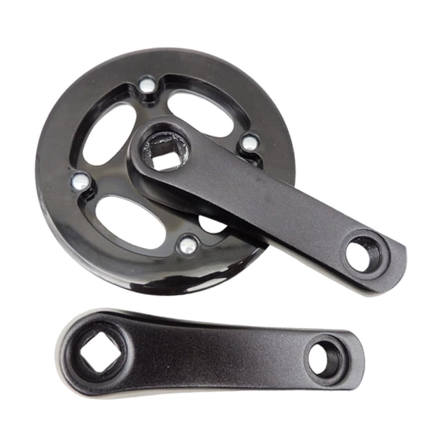Juego de manivela para bicicleta infantil con orificio cuadrado, aleación de aluminio, doble cadena protectora 25 dientes 92 mm