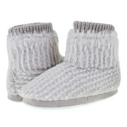 Harebell Womens Bootie Slippers Warm Winter Boots Shoes Plush Fleece Memory Foam House Slippers Black US 9-10