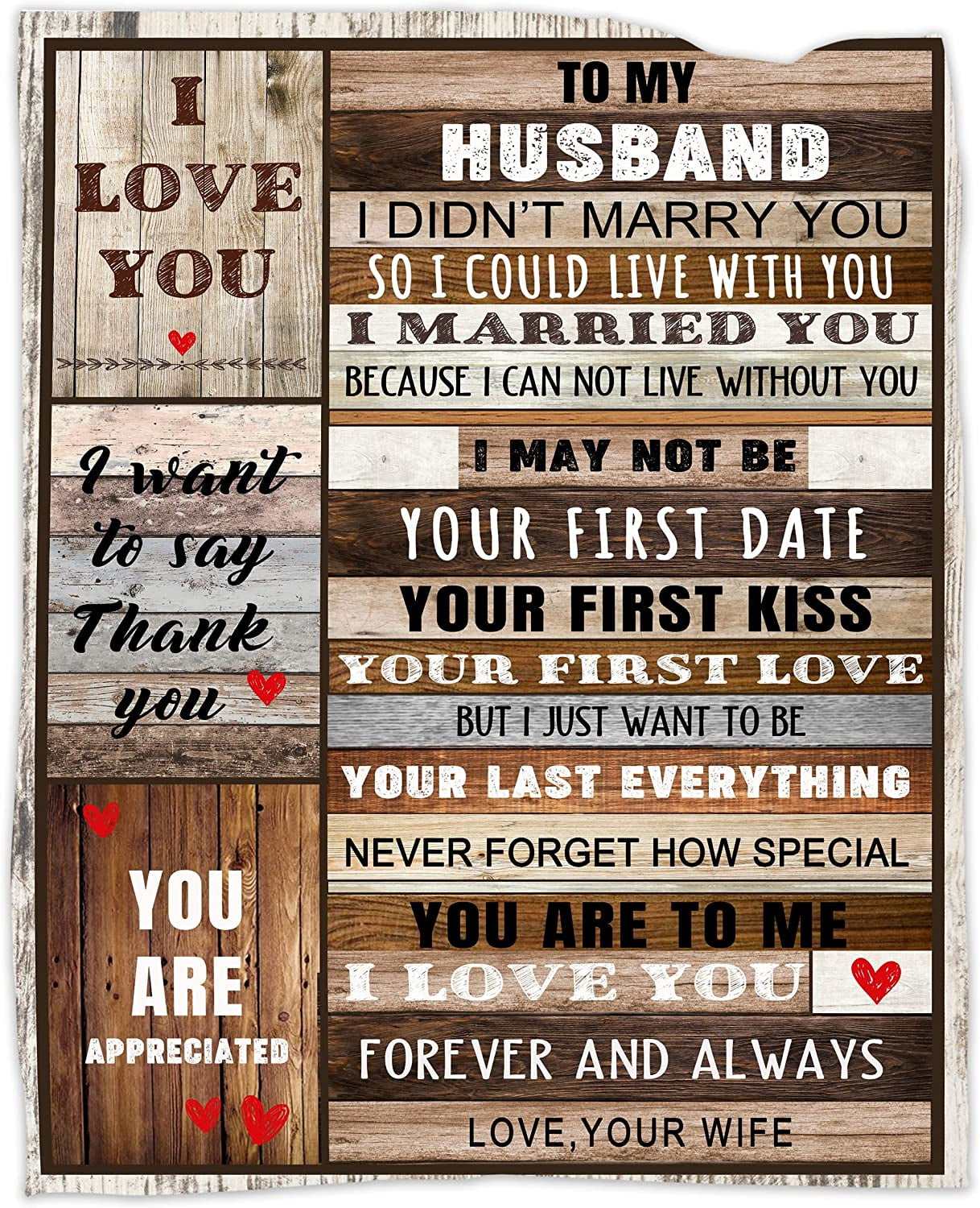 SPXUBZ Husband Gifts Blanket 60x80 inchBlanket to My Husband from Wife