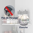 thumbnail image 2 of Estante de ducha de esquina, almacenamiento de baño puede soportar 5 kg de peso, estante de ducha sin perforación, inoxidable para cesta de ducha, 2 of 5