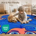 thumbnail image 4 of ODIKA Cartoon Graphic Bold Aesthetic Portrait Motif Outline Funky Refined Foldable Easy Care for Master Suite, California King, Under Bed, 4 of 7