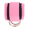 thumbnail image 4 of Boucle de cheville de fitness pour la musculation des jambes avec anneaux doubles en D et sangles en caoutchouc pour hommes et femmes, rose, 4 of 4