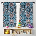 thumbnail image 5 of Blackout Kids Curtains,Blue Ethnic Paisley Pattern Childrens Insulated Curtains Set Of 2,Bedroom Essentials,Toddler Room Decor 42x54in(106x137cm), 5 of 5