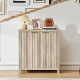 thumbnail image 4 of ARKANTOS Sideboard Buffet Cabinet with Fluted Panel Doors and Shelves, Gray Oak, 4 of 10