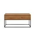 thumbnail image 6 of Walker Edison Modern Wood and Metal Lift-Top Coffee Table, English Oak, 6 of 10