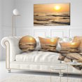 thumbnail image 3 of Designart Typical Sunrise with Tranquil Waves - Seascape Throw Pillow - 12x20, 3 of 5