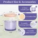 thumbnail image 3 of Frascos para velas Simeitol, vidrio morado, 500 ml, con tapas, 6 unidades, 3 of 8