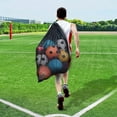 thumbnail image 6 of Extra Large Sports Ball Bag Mesh, Basketball Bags Team Balls, Adjustable Shoulder Strap, Ball Bags for Holding Soccer, Football, Volleyball, Swimming Gear (30” x 40”), 6 of 7