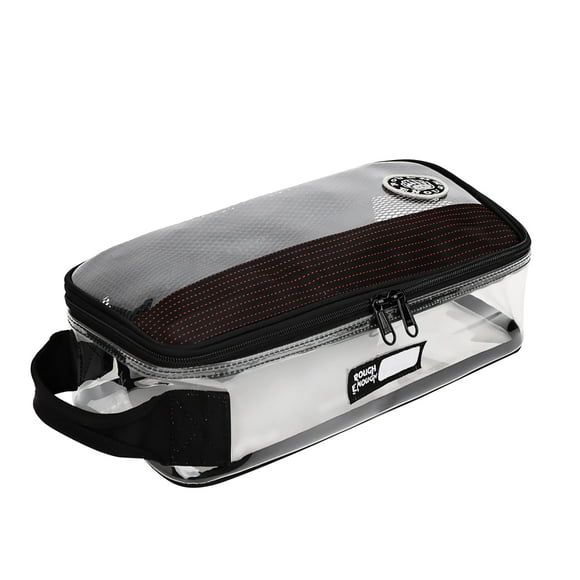 Rough EnoughâClearâToiletryâBagâfor Traveling Men Shaving Kit Medicine Case Pouch Organizer Large for Toiletries Accessories