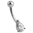 thumbnail image 1 of Bague de Nombril en Or Blanc Massif 14k, 1 of 1