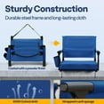 thumbnail image 3 of SPECSTAR Stadium Seats with Back Support and Cushion, 2 Pack Portable Bleacher Chairs with Cup Holder and Shoulder Strap, 3 of 9