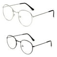 thumbnail image 4 of Lunettes Rondes Vintage Rétro Femmes Hommes Unisexe Rondes Vintage Monture de Lunettes Légères en Alliage, 4 of 7