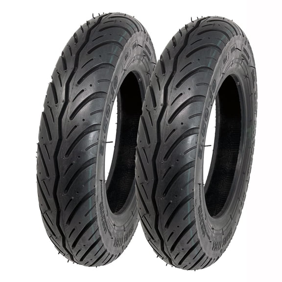 SET OF TWO Scooter Tire 3.50-10 Front or Rear Tubeless Type for 10 inches rims
