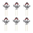 thumbnail image 1 of 6x Doble Pic Toppers, Diseño 10-80 Años, Cupcakes Cake Decorating, 15x14.7cm Negro 70 Zulema Pastel De Cumpleaños, 1 of 8