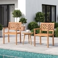 thumbnail image 2 of Costway Acacia Wood Patio Dining Chairs Set of 4, Outdoor Garden Seating Chairs, 2 of 9