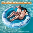 thumbnail image 3 of Tumbona de piscina Float Sloosh Tanning, tela de lujo, azul, 3 of 8