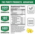 thumbnail image 6 of Triple Omega 3 6 9 - Fish Free Omega 3 Fatty Acid Supplements - 240 Softgels - Flaxseed, Borage & Olive Oils, Healthy Heart Support, 6 of 8