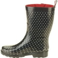 Women's Diamond Dot Printed MidCalf Rubber Rain Boots
