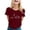 Wine, variant on Summer T Shirts For Women Letter Print Short Sleeve Crew Neck Graphic Trendy Casual Tops