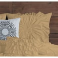 thumbnail image 5 of D.N.G. BEDDINGS 100% Egyptian Cotton 1 Piece Circle Ruffle Comforter with 1 Freebie Ruffle Pillow | 550 GSM Filled Microfiber - King/Cal-King Size, Taupe Color - 800 Thread Count, 5 of 5