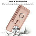 thumbnail image 6 of Allytechgroup Case for iPhone 12 Pro Max, 360 Rotating Ring Kickstand Wallet Phone Case with Card Slots [Magnetic Button Closure] Slim PU Leather Soft TPU Shockproof Bumper Stand Back Cover, Rosegold, 6 of 17
