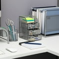 thumbnail image 3 of Mind Reader Desktop Accessory Storage, Paper Binder Clip Basket, Workspace, Metal, Silver, 3 of 8
