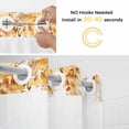thumbnail image 2 of No Hook Yellow Wisteria Shower Curtain with Snap in Liner Set, Sprinng Summer Pastoral Botanical Waterproof Fabric Bathroom Curtains with See Through Top Window, Hotel Style Standard 72 x 72 Inch, 2 of 9