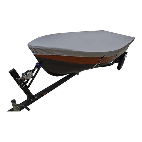 , L-1800, Silver Boat Cover fits Many 12' - 14' V-Hull Fishing