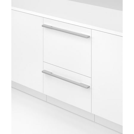 Fisher & Paykel - 24" Top Control Built-in Stainless Steel Tub Dishwasher with Integrated Double DishDrawer 44dBA - Custom Panel Ready - Custom Panel Ready
