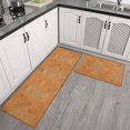 thumbnail image 2 of Rooster and Farm Orange Pattern Anti Fatigue Kitchen Rugs Set Of 2, Non Slip Washable Decorative Floor Mats for Kitchen Sink Laundry, 17"x30" and 17"x47", 2 of 6