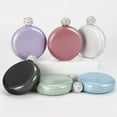 thumbnail image 7 of 5 Oz Hip Flask Stainless Steel Round Rhinestone Cap Whiskey Flask Wine Bottle, 7 of 7
