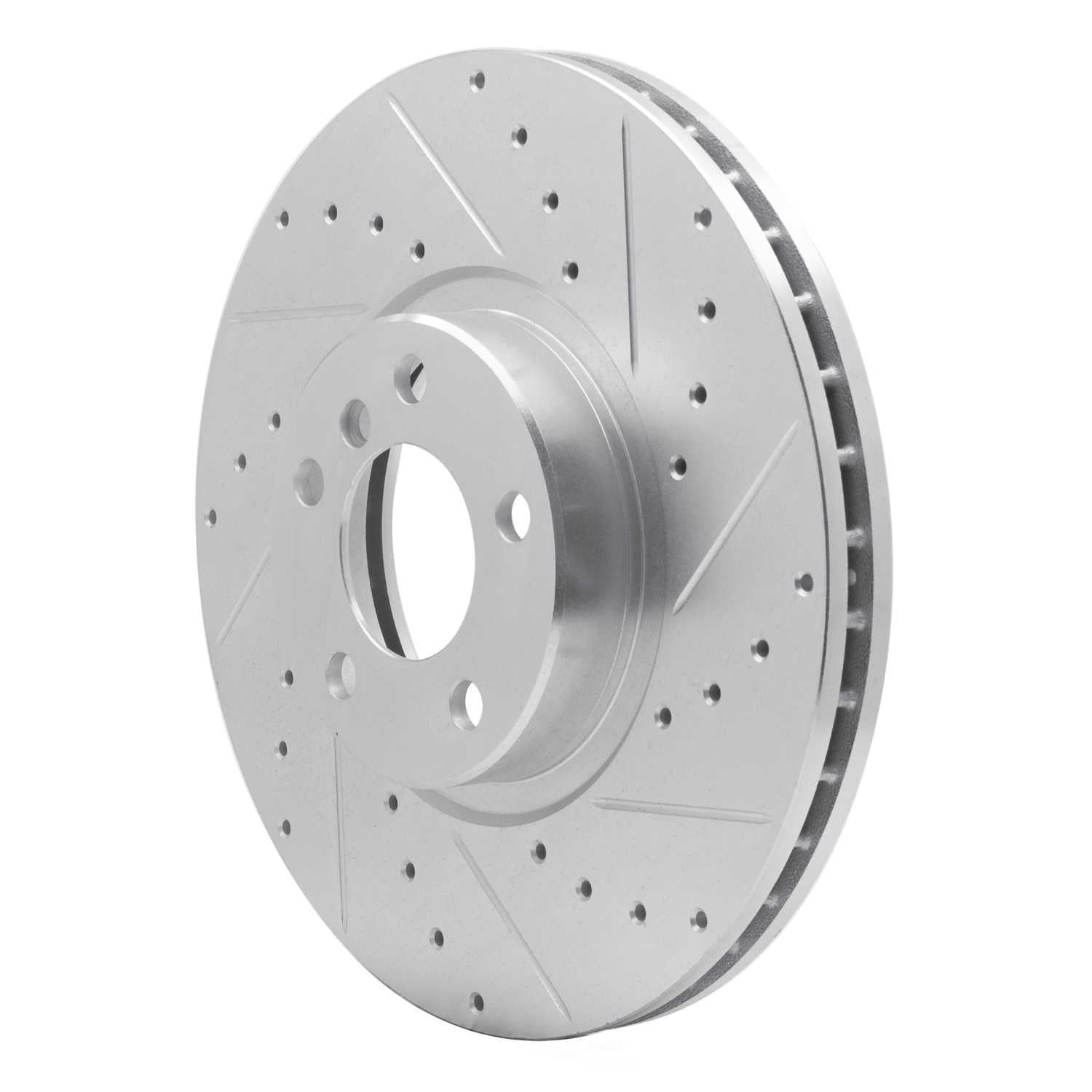 Dynamic Friction Company 631-31142R DFC Brake Rotor - Drilled And Slotted - Silver