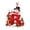 B, variant on Christmas Letter Hanging Ornament 2D Acrylic Decoration for Tree Home Full 26 Letters Festive Illustration Pre-tied Red String for Tree Home Display Style F